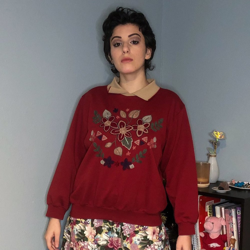 Vintage Alfred Dunner Cranberry Sweatshirt